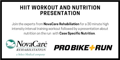 NovaCare HIIT workout and Nutrition Presentation primary image