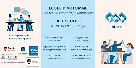 Image principale de ÉCOLE D’AUTOMNE 2024 DU PHILAB : Les territoires de la philanthropie