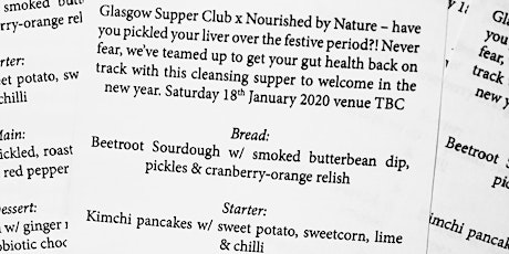 Glasgow Supper Club x Nourished by Nature primary image