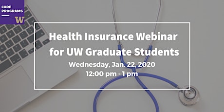 Health Insurance Webinar for UW Graduate Students primary image