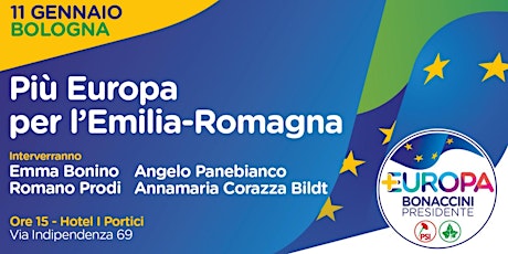 Immagine principale di Più Europa per l'Emilia-Romagna 