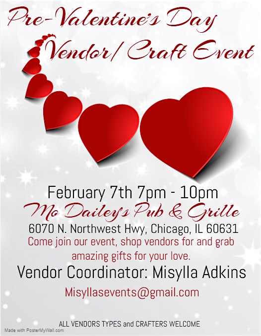 Pre Valentine's Day Vendor/Craft Vendor Event