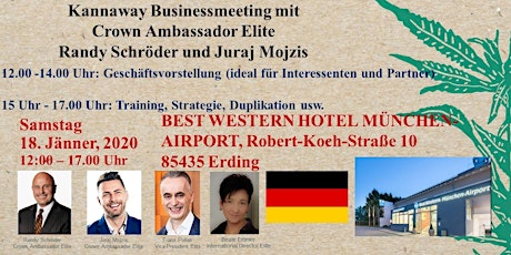 Hauptbild für Kannaway Businessmeeting  BEST WESTERN HOTEL MÜNCHEN, Samstag 18.01.2020