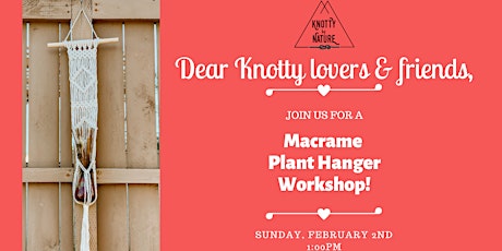 Macrame Plant Hanger Workshop at Camp Coffee Company primary image