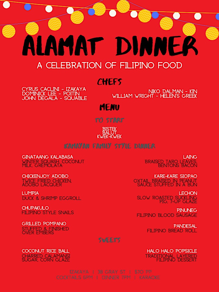 Alamat Dinner - A Filipino Food Event image