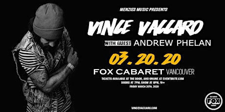 CANCELLED: Vince Vaccaro at The Fox Cabaret with guest Andrew Phelan primary image