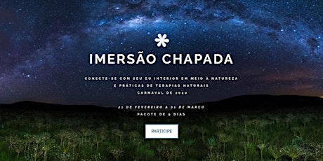 Imagem principal do evento IMERSÃO CHAPADA - CARNAVAL 2020