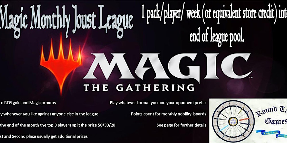 Magic January Joust League At Round Table Games Tickets Multiple