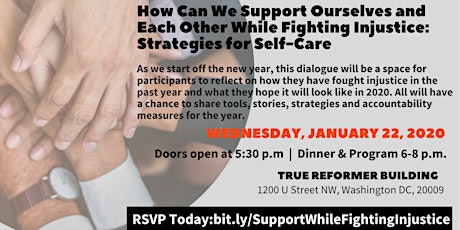 How Can We Support Ourselves and Each Other While Fighting Injustice: Strategies for Self-Care primary image