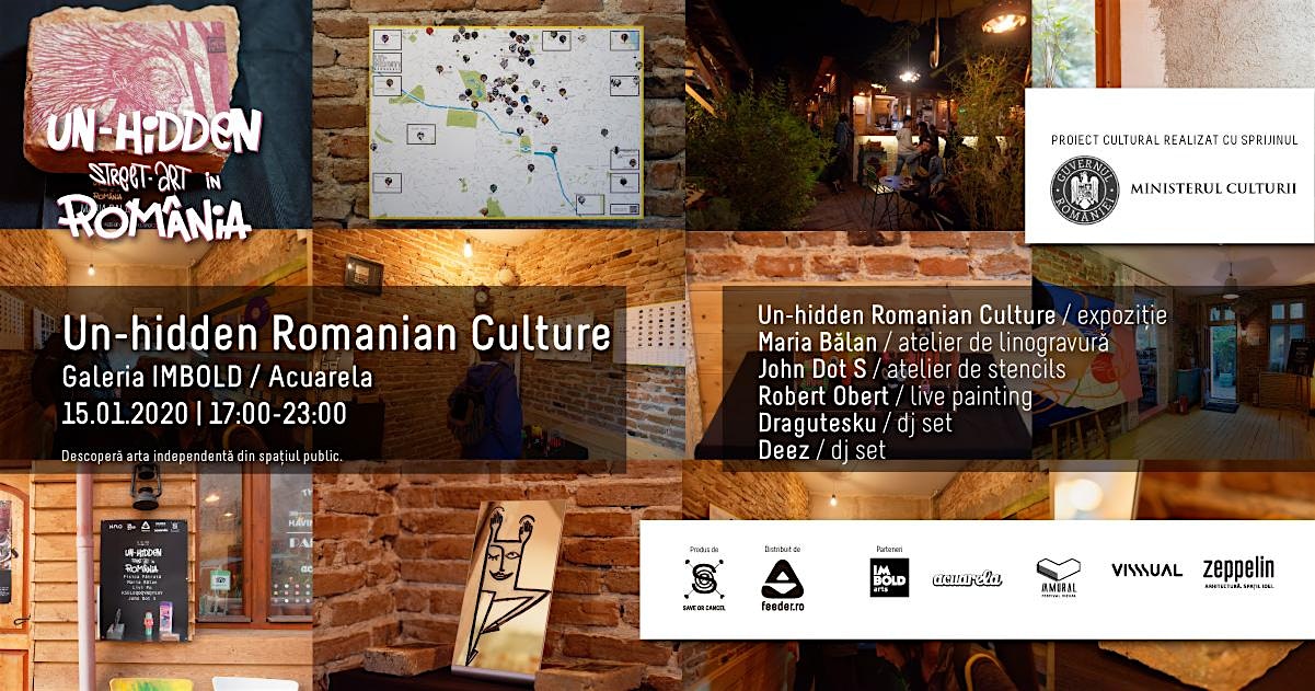 Un-hidden Romanian Culture exhibition, live painting, workshops & dj sets