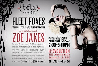 BFLA Presents Zoe Jakes Workshop In LA! primary image