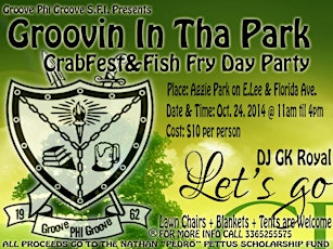 Groovin' in Tha Park - Crab legs & Fish Fry Day Party primary image