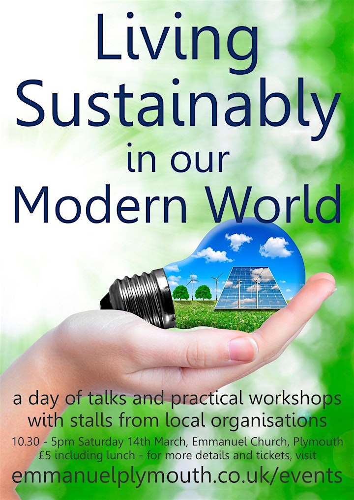 
		Living Sustainably in a Modern World - POSTPONED until Autumn 2020 image
