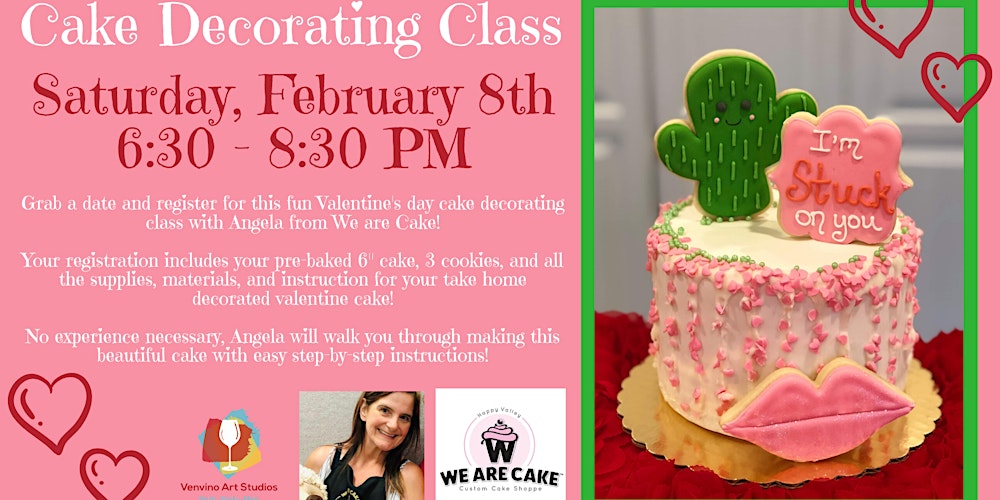 Valentine S Day Cake Decorating Class Tickets Sat Feb 8 2020 At