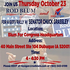 GOTV Rally w/ Senator Chuck Grassley primary image