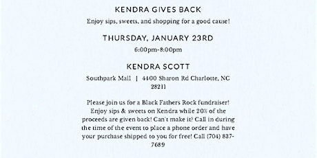 Kendra Gives Back x Black Fathers Rock primary image