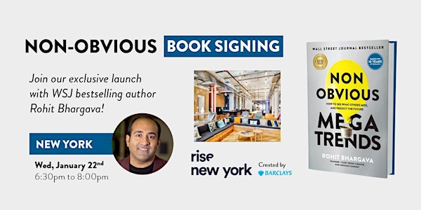 Non-Obvious Book Launch - New York Edition!