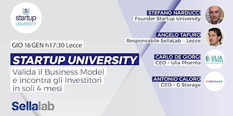Presentazione Startup University 2020 - Lecce