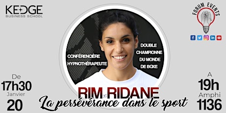 Image principale de Conférence - Rim Ridane championne du monde de Boxe - La persévérance dans le sport