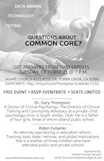 Dr. Gary Thompson and Robin Eubanks Speak on Common Core - Yorba Linda primary image