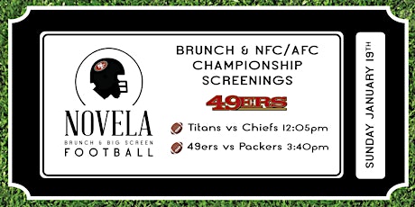 Brunch & Big Screen Football: 49ers v Packers + AFC Championships primary image