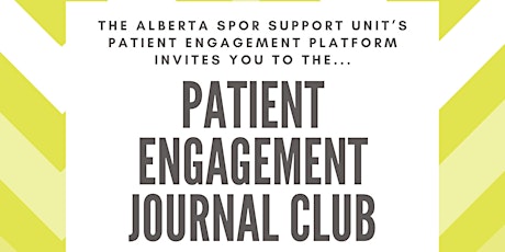 Alberta SPOR Patient Engagement Platform Journal Club primary image