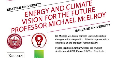 Energy and Climate Vision for the Future with Professor McElroy primary image
