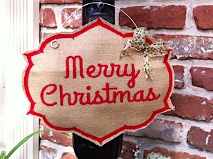 Craft Academy of Atlanta ~ Coffee & Creativity Holiday Burlap Door Hanger at Marina Marina primary image