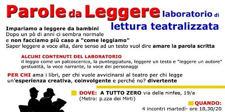 Immagine principale di Copia di Lettura Teatralizzata 