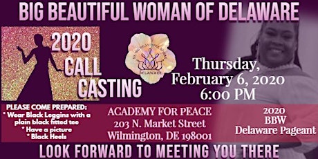 2020 Big Beautiful Woman of Delaware Casting Call primary image