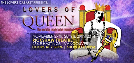 The Lovers Cabaret Presents ~ Lovers of Queen primary image