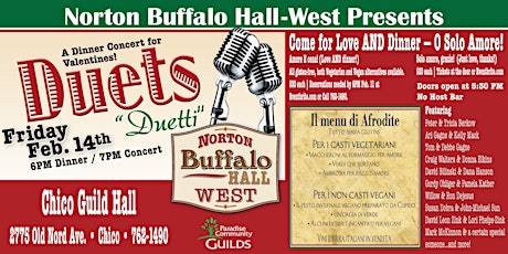 Duets "Duetti": A Dinner Concert for Valentines primary image