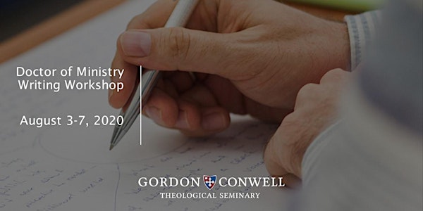 Doctor of Ministry Writing Workshop Summer 2020