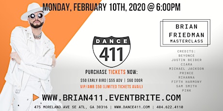 Dance 411 Presents: Brian Friedman Masterclass primary image