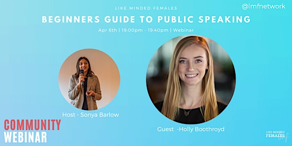 Webinar : Beginners guide to public speaking