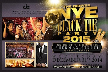 Denver New Year's Eve Black Tie Party 2015 primary image