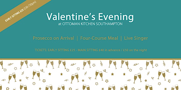 Valentines Day Southampton - Four Course Meal and Live Music
