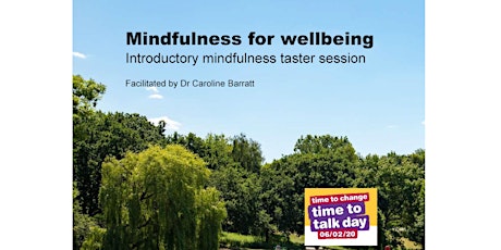 Mindfulness for Take Time to Talk Day - Dr Caroline Barratt primary image
