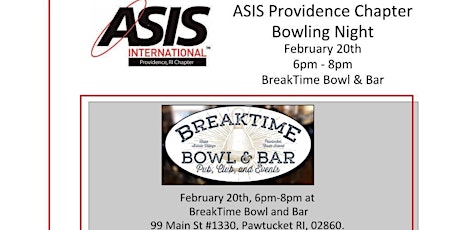 ASIS Providence Chapter Bowling Night primary image