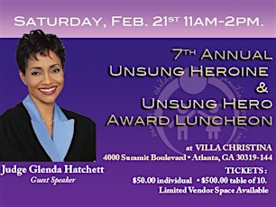 7th Annual Unsung Heroine Award Luncheon primary image