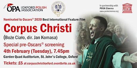 Hauptbild für Corpus Christi - Special screening at Oxford - Tuesday 4th February, 7.45pm