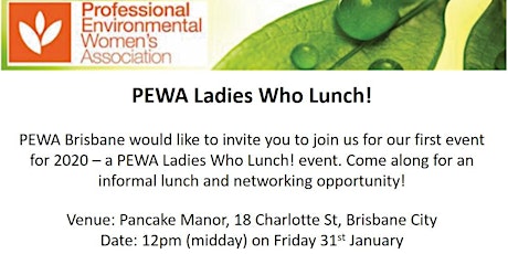PEWA Brisbane Ladies Lunch primary image