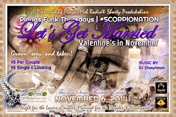 LET'S GET MARRIED: Valentine's in November | Part of Playas Funk Thursdays primary image