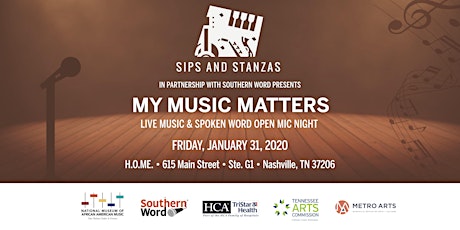 Sips and Stanzas Presents: My Music Matters primary image