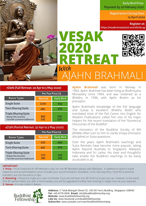 Vesak 2020 Retreat with Ajahn Brahmali 