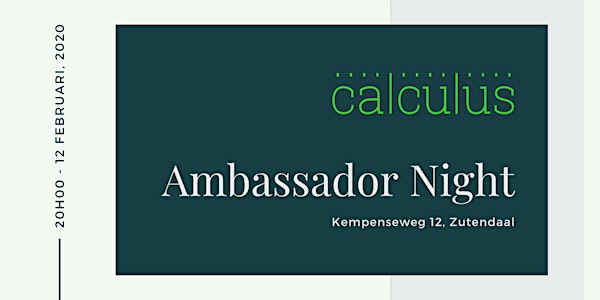 Calculus Ambassador Night