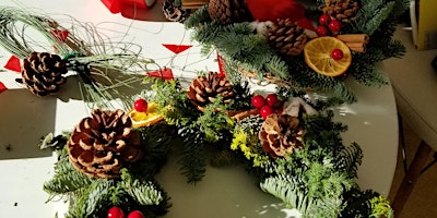 Image principale de 1 on 1 Virtual Workshop - Create a Sustainable Christmas Wreath StepbyStep