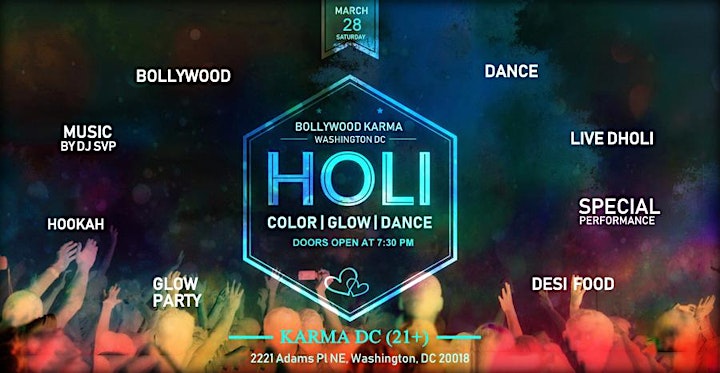 Bollywood Karma - HOLI in DC (Biggest Indoor Holi image