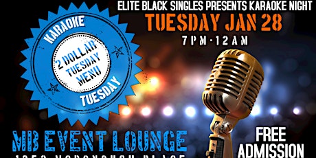 $2 Tuesday Singles Night at MB Event Lounge primary image