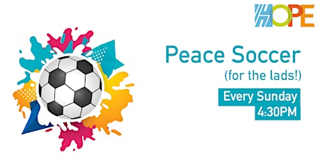 Peace Soccer (for the lads!) - Every Sunday (4:30pm) primary image